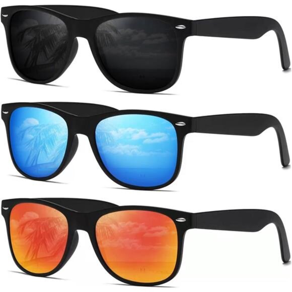 Unisex Sunglasses Polarized Trendy Retro Mirror Lens, Blue - Picture 1 of 7